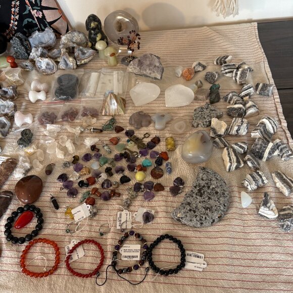 HUGE Crystal Lot! Towers Spheres Jewelry Pendants ETC Wholesale - Picture 2 of 12